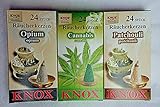 KNOX 3er Räucherkerzen Set'exotisch' - Düfte: Opium + Cannabis +...