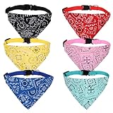 6 Stück Hunde Bandana Kopftücher, Katzenhalstuch, Süßes Hundehalstuch...