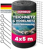 GEROBUG Teichnetz feinmaschig 4x5m - witterungs- & UV beständiges...