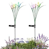 Croovepi Solar-Gartenleuchten für den Außenbereich, schwingende...
