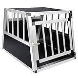 EUGAD Hundetransportbox Aluminium, Hundebox Auto Hundebox für Zuhause,...