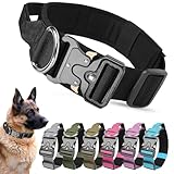 AKOFIC Taktisches Hundehalsband mit Griff, Breites Halsband Hund Gepolstert...