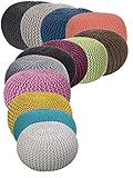 Northam Sitzhocker - Sitzpuff/Pouf/Sitzpouf Grobstrick-Optik Ø in ver....