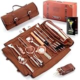 Eligara Reise Bartender Kit mit Tasche, 17-teiliges Kupfer Barwerkzeug Set...