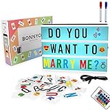 Light Box mit Farbwechsel, 400 Buchstaben, Emojis, 2 Stifte, USB - BONNYCO...