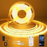 ACELUMO COB LED Streifen Warmweiss, LED Streifen Dimmbar mit Smart App und...