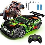 Ferngesteuertes Auto ab 3 4 5 6 Jahre, Dinosaurier Spielzeug mit Licht und...