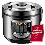 18in1 Multikocher Schongarer | 900 Watt | 5 Liter | Reiskocher | Dampfgarer...