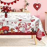 Arquiel Valentinstag Tischdecke Rechteckig Abwaschbar Liebe Herz...