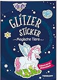 Glitzer-Sticker Malbuch. Magische Tiere: Mit 45 glitzernden Stickern...