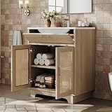 76x46x88cm freistehender Badezimmerwaschtisch, feuchtigkeitsbeständig, mit...