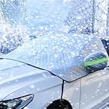 UIHOL Auto Frontscheibenabdeckung Winter, SUV Scheibenabdeckung mit...