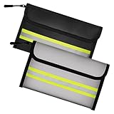 Fettwal 2 Stück Feuerfeste Tasche, Feuerfeste Dokumententasche Geldtasche,...