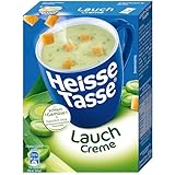 Heisse Tasse Lauch-Creme Suppe mit Knusper-Croûtons 12er Pack (12 x 450...