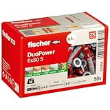 fischer DuoPower 6 x 30 S, Universaldübel mit Sicherheitsschraube,...