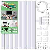 MUDEELA kabelkanal selbstklebend, 3.2 Meter Gesamtlänge (8 Stück -...