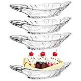 Bananen-Split-Schüsseln, Glas-Eisschalen, Eisbecher, Dessertschalen,...