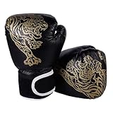 Kinder Boxhandschuhe, 6oz Box Handschuhe Kinder, Goldener Tiger Mustermma...