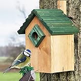 zooprinz Stabiler Nistkasten für Wildvögel/Gartenvögel mit sicherem...