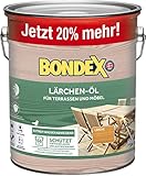 Bondex Lärchen Öl 3 L für 66 m² | Extrem wasserabweisend | Schützt vor...