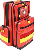 Bexamed Medicus/Pro Notfallrucksack, leer, rote Plane mit gelben...