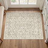 PureCozy Vintage Beige Fussmatte Teppich 60x90cm Fußmatte Boho Waschbarer...