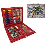Avengers Marvel Farbkoffer für Kinder, 65-teiliges Set mit Farben und...