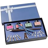 BELLE VOUS Kalligraphie Set aus Holz mit Halter, Tinte Flaschen &...