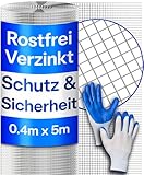Praknu Drahtgitter Feinmaschig – 40 cm × 5 m Rolle – Rostfreies...