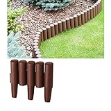 BigDean 2,7m Palisade braun Beeteinfassung Beetumrandung Gartenpalisade...