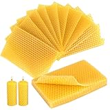FORYNXHWIN 30 Stück Bienenwachsplatten, 13 x 9cm Wachsplatten für Kerzen,...
