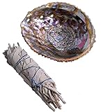 Räucherset Weißer Salbei Stab (5 Inch), Abalone Shell (4-5 Inch),...