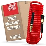 mr. soda blaster | leichter Spiral-Druckluftschlauch 5 Meter passend für...