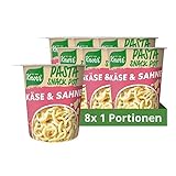 Knorr Pasta Snack Pot Käse & Sahne leckere Instant Nudeln fertig in nur 5...