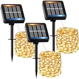 Solar Lichterkette Aussen, 3x12M 120 LED Solarlichterkette Außen...