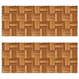 Mokuyary Terrassenfliesen 20 Stk. 30x30 cm Akazienholz Terrassenfliesen,...