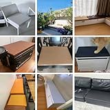 Wasserdichtes Stuhlkissen aus PU-Leder, rutschfest, 50 x 50 x 50 x 5 cm...