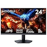 KOORUI 24 Zoll Kompakt Gaming Monitor 200Hz FHD IPS 1ms Adaptive Sync...
