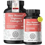 NATURE LOVE® Hey Mama Schwangerschaftsvitamine - Folsäure, Omega 3,...