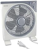 Eaxus® Tischventilator - Kraftvoller 40W Box Ventilator Fan mit Timer & 3...