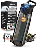 BERGKVIST® Outdoor Wasserfilter Flasche OBSIDIAN (650ml) mit Kompass -...