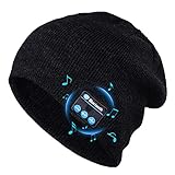 Puersit Bluetooth Beanie Mütze Kopfhörer Waschbare Freizeit Strickmütze...