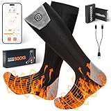 Beheizbare Socken, 8000mAh USB Wiederaufladbare Elektrische Beheizte Socken...