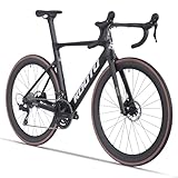 KOOTU Carbon-Rennrad, Vollcarbon-Scheibenbremse Leichtbau-Rennrad mit...
