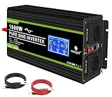NOVOPAL® 1500W Kfz Wechselrichter Spannungswandler 12V 230V Reiner Sinus...