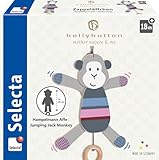 Selecta 64027 Hampelmann Affe, 26 cm, aus Holz, bellybutton by selecta