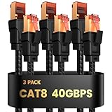 Nixsto Lan Kabel CAT8, Netzwerkkabel 1M 2M 3M 5M 10M 15M 20M, Ethernet...