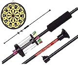 G8DS Set: Zerlegbares Sport ALU Präzisions Blasrohr + 12 Dart Pfeile 100...