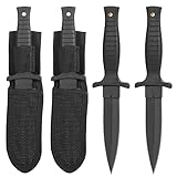 KOSxBO 2er SET Knife Dolch Outdoor Messer in Schwarz Gesamtlänge 23cm...