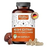 Reishi Pilz hochdosiert - 200 Kapseln mit 1300mg Extrakt pro Tagedosis -...